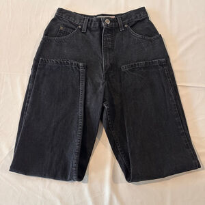 Vintage 80s Zena Black Jeans | High Rise Straight Leg | USA Made | Small